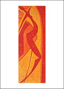 Dance in the sun I, 2004, Linolschnitt Auflage 3, 50x70cm