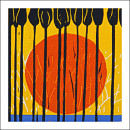 Black tulips III, 2007, Linolschnitt Auflage 2, 30x30cm