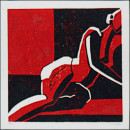 Mann, 2003, Linolschnitt, Auflage 2, 28x28cm