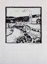 Zwischen Neckar und Schurwald, 2009, Linolschnitt auf Bütten, 14x19cm