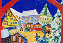 Marktplatz im Advent, 12x17cm
