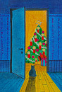 Warten auf's Christkind, 12x17cm