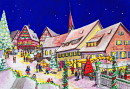 Weihnachtliche Marktstra&szlig;e, 12x17cm