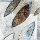 Frei III, 2011, Acryl, Sande, Asche auf Leinwand, 30x30cm