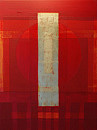 Die Mitte finden II, 2009, Acryl, Blattgold, Sande auf Leinwand, 60x80cm