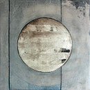 Die Mitte finden IV, 2012, Acryl, Blattgold, Sande auf Leinwand, 100x100cm