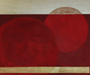 Der Mond k&uuml;&szlig;t die Sonne VIII, 2016, Acryl, Blattgold, Sande auf Leinwand, 120x100cm