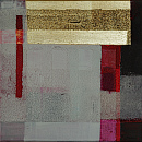 Der rote Drache spreizt seine Klauen VI, 2016, Acryl, Blattgold, Sande auf Leinwand, 30x30cm