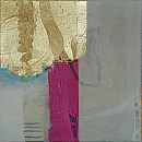 Die R&uuml;ckkehr zum Fr&uuml;hling XII, 2016, Acryl, Blattgold, Sande auf Leinwand, 30x30