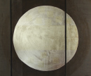 Zerteile die Wolken, halte den Mond I, 2016, Acryl, Blattgold, Ru&szlig;, Sande auf Leinwand, 120x100cm